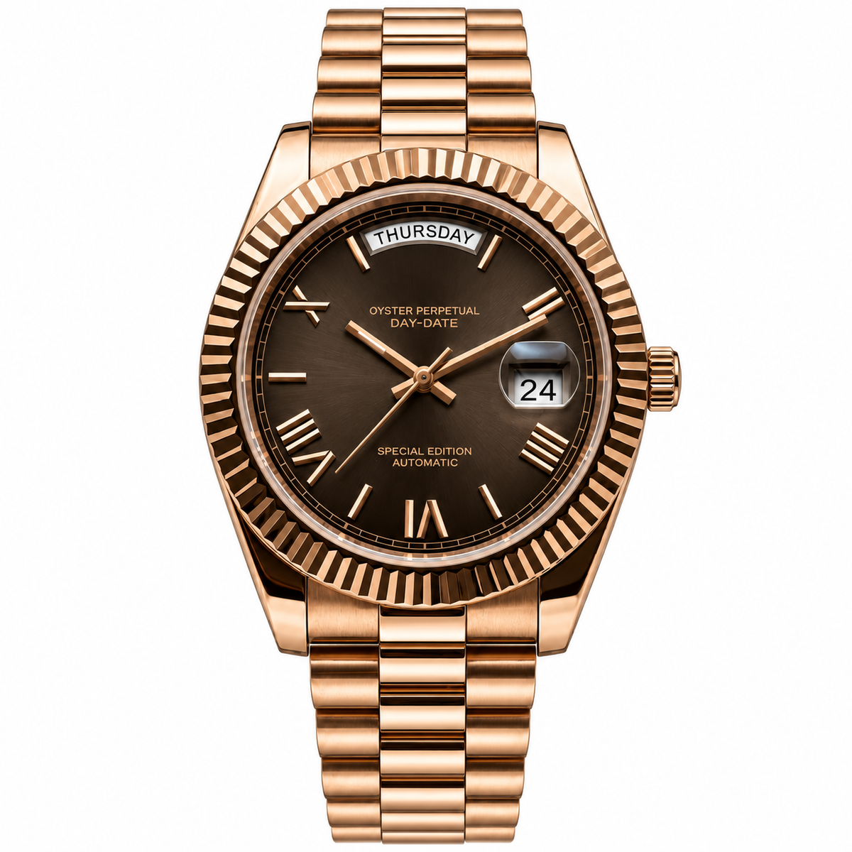 Daydate Rose Gold Smoke Dial