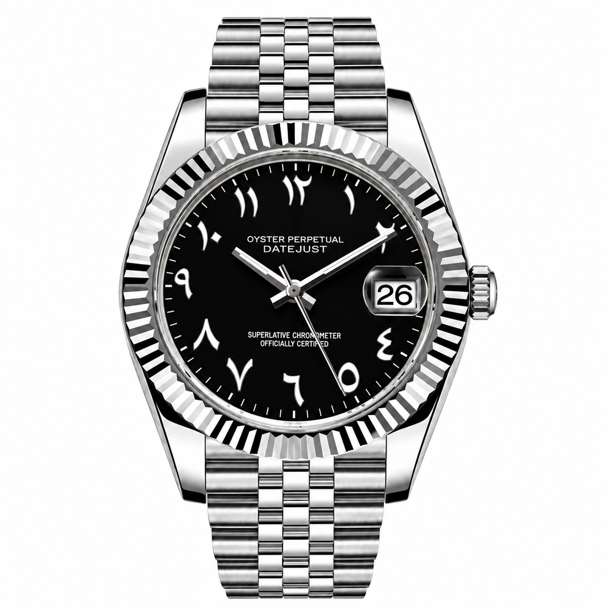 Datejust Black Arabic
